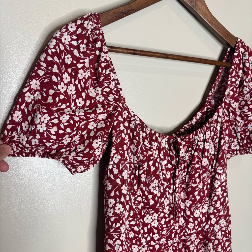 Reformation Teyana Floral Print Crepe Midi Dress - Picture 5 of 12